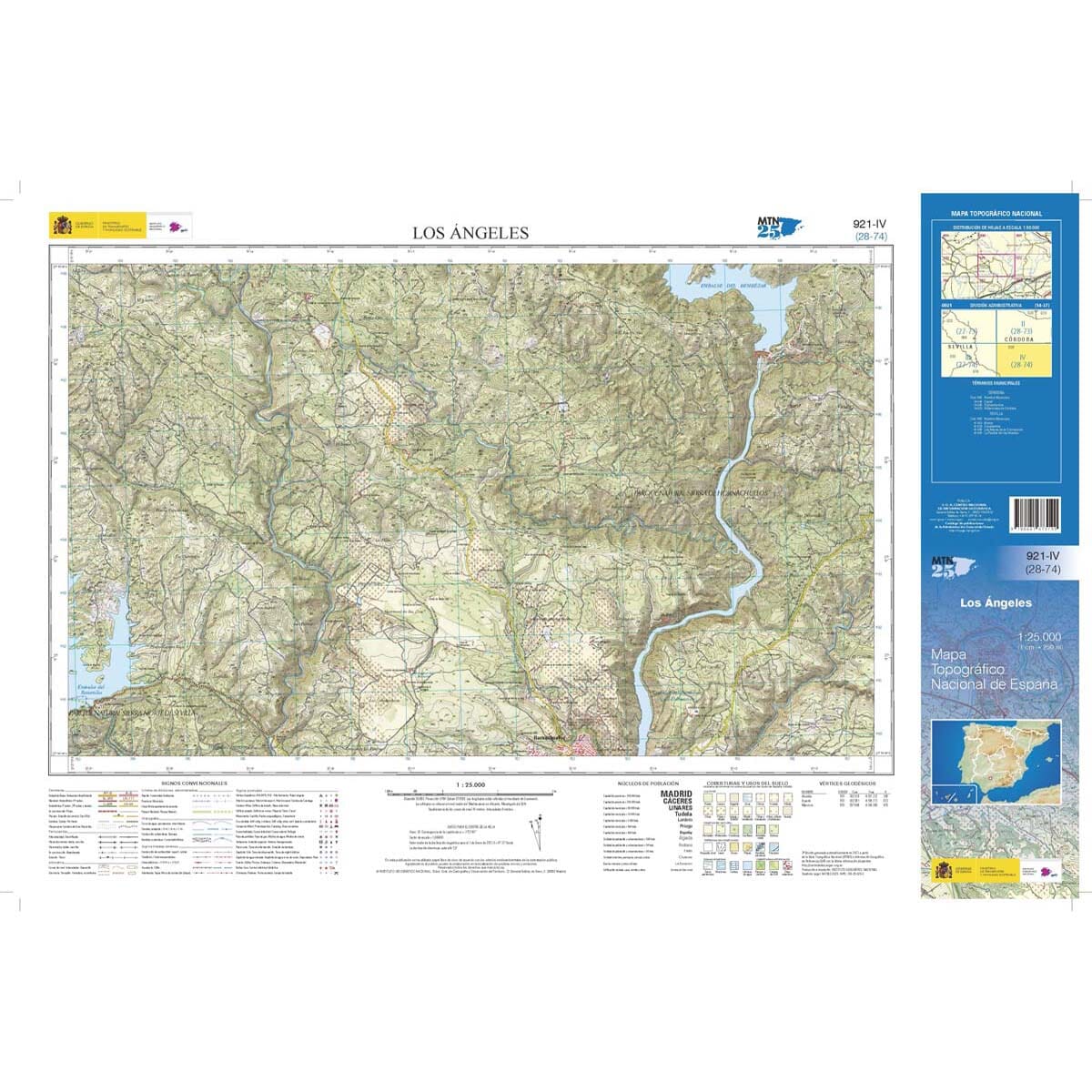 Carte topographique de l'Espagne n° 1054.2 & 1054.4 - Nerja | CNIG - 1/25 000 carte de randonnée CNIG 