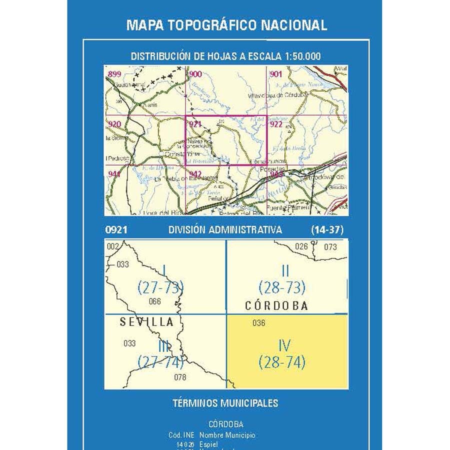 Carte topographique de l'Espagne n° 1054.2 & 1054.4 - Nerja | CNIG - 1/25 000 carte de randonnée CNIG 