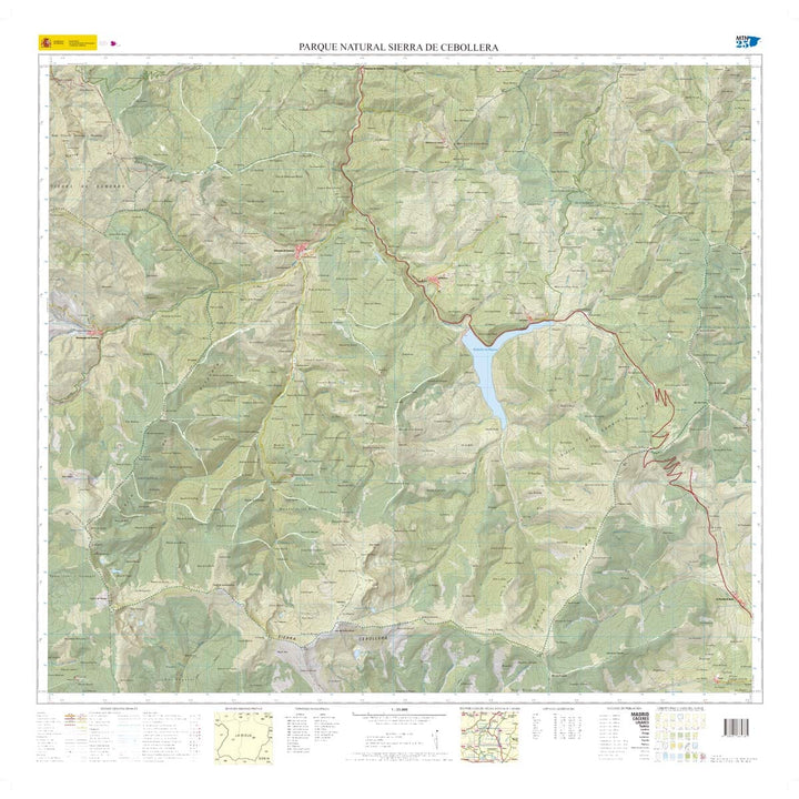 Carte topographique de l'Espagne - Parc naturel de la Sierra de Cebollera | CNIG - 1/25 000 carte de randonnée CNIG