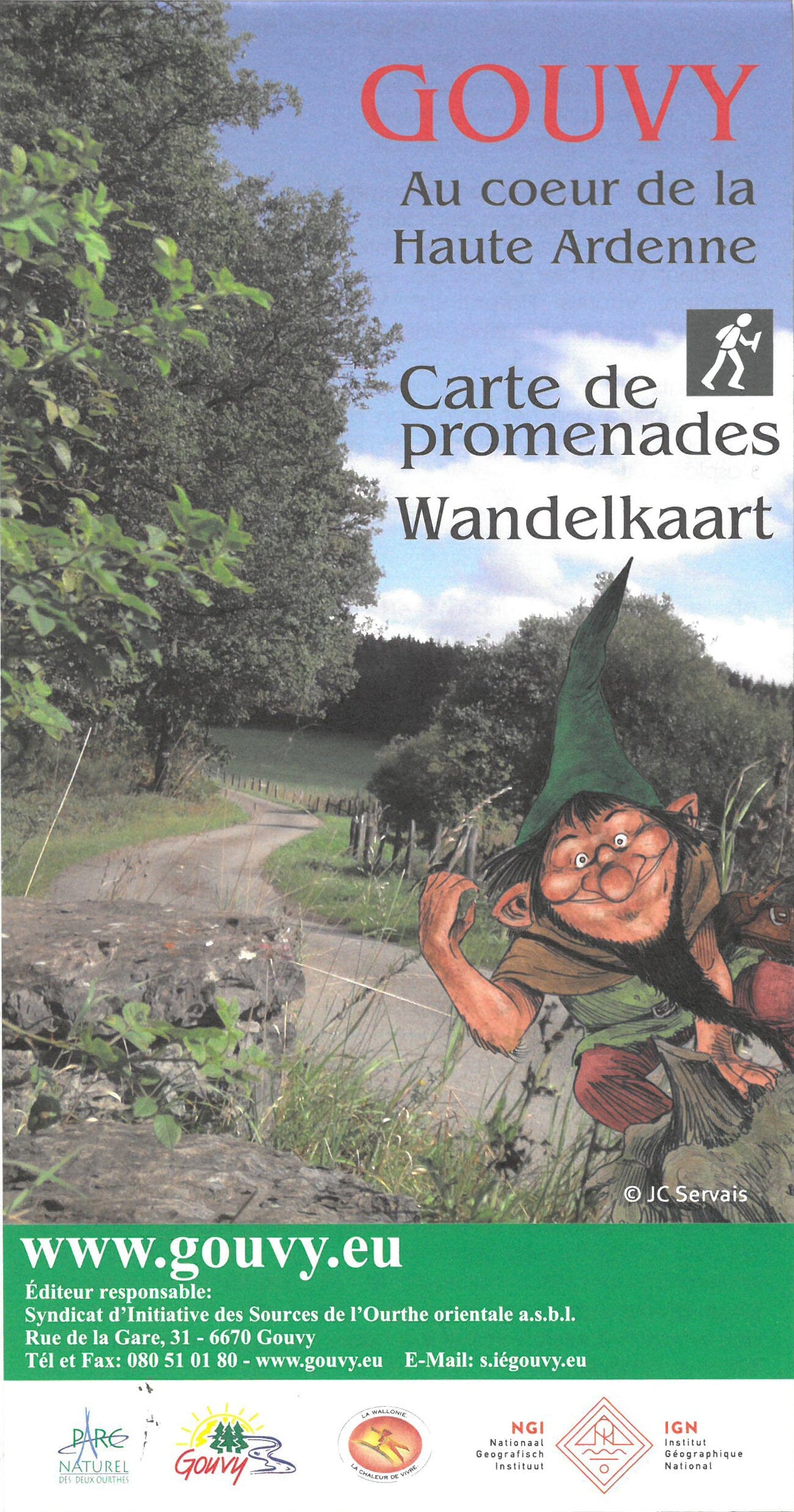 Carte topographique - Gouvy, au coeur de la Haute Ardenne (Belgique) | NGI carte de randonnée IGN Belgique