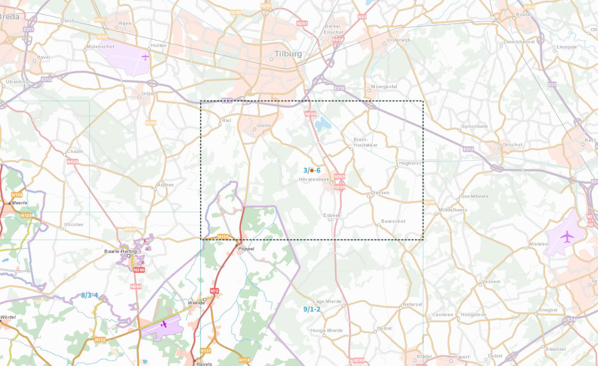 Carte topographique n° 03/5-6 - Maarle (Belgique) | NGI topo 25 carte de randonnée IGN Belgique 