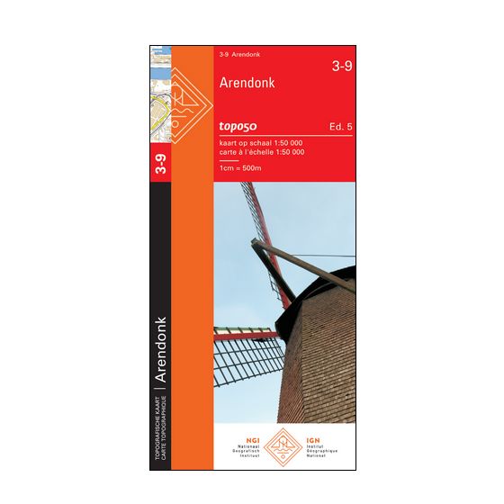 Carte topographique n° 09-03 - Arendonk (Belgique) | NGI - 1/50 000 carte de randonnée IGN Belgique 
