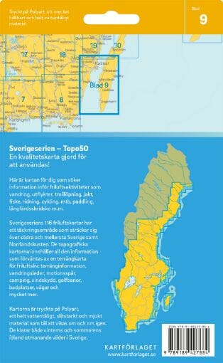 Carte topographique n° 09 - Kalmar (Suède) | Norstedts - Sverigeserien carte de randonnée Norstedts
