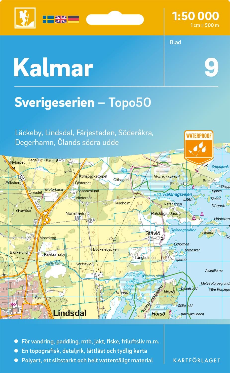 Carte topographique n° 09 - Kalmar (Suède) | Norstedts - Sverigeserien carte de randonnée Norstedts