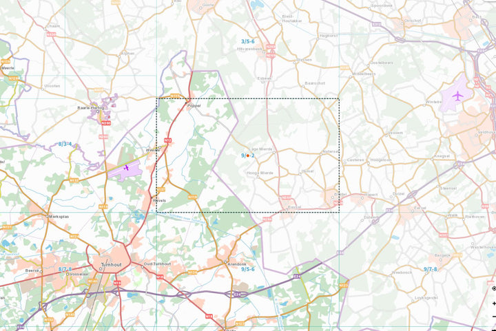 Carte topographique n° 09/1-2 - Ravels (Belgique) | NGI topo 25 carte de randonnée IGN Belgique 
