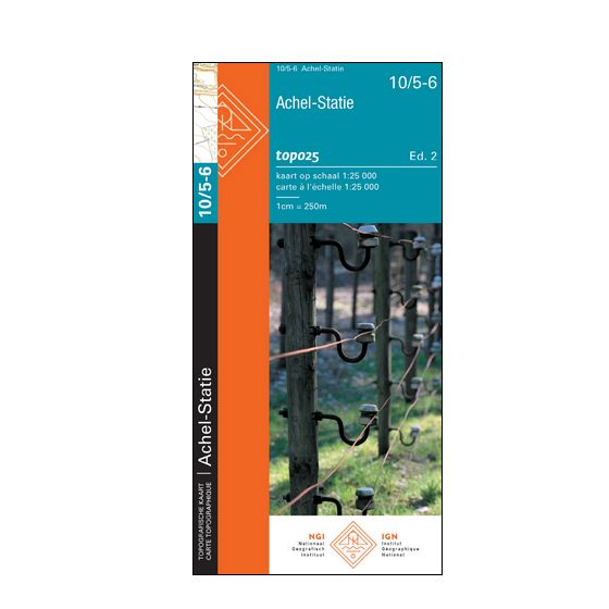 Carte topographique n° 10/5-6 - Achel Statie (Belgique) | NGI topo 25 carte de randonnée IGN Belgique 
