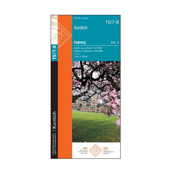 Carte topographique n° 15/7-8 - Kontich (Belgique) | NGI topo 25 carte de randonnée IGN Belgique 