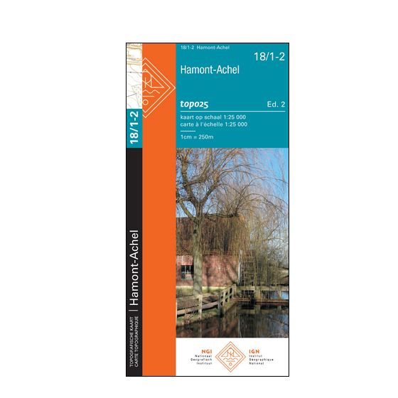 Carte topographique n° 18/1-2 - Hamont-Achel (Belgique) | NGI topo 25 carte de randonnée IGN Belgique 