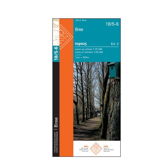 Carte topographique n° 18/5-6 - Bree (Belgique) | NGI topo 25 carte de randonnée IGN Belgique 