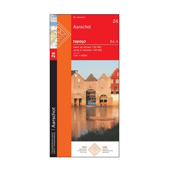 Carte topographique n° 24 - Aarschot (Belgique) | NGI - 1/50 000 carte de randonnée IGN Belgique 
