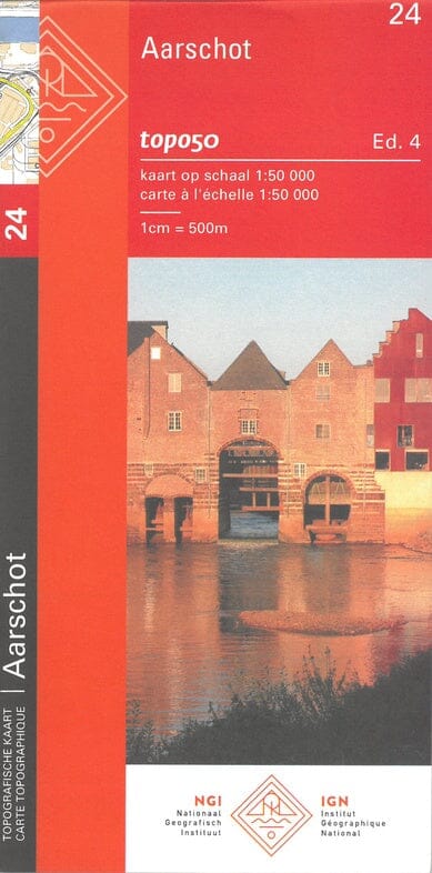 Carte topographique n° 24 - Aarschot (Belgique) | NGI - 1/50 000 carte de randonnée IGN Belgique 