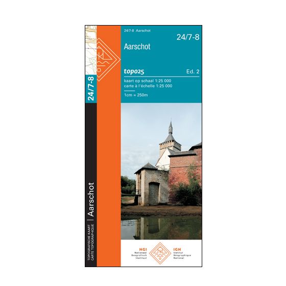 Carte topographique n° 24/7-8 - Aarschot (Belgique) | NGI topo 25 carte de randonnée IGN Belgique 