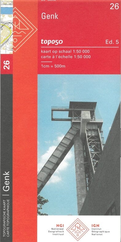 Carte topographique n° 26 - Genk (Belgique) | NGI - 1/50 000 carte de randonnée IGN Belgique