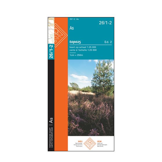 Carte topographique n° 26/1-2 - As (Belgique) | NGI topo 25 carte de randonnée IGN Belgique 
