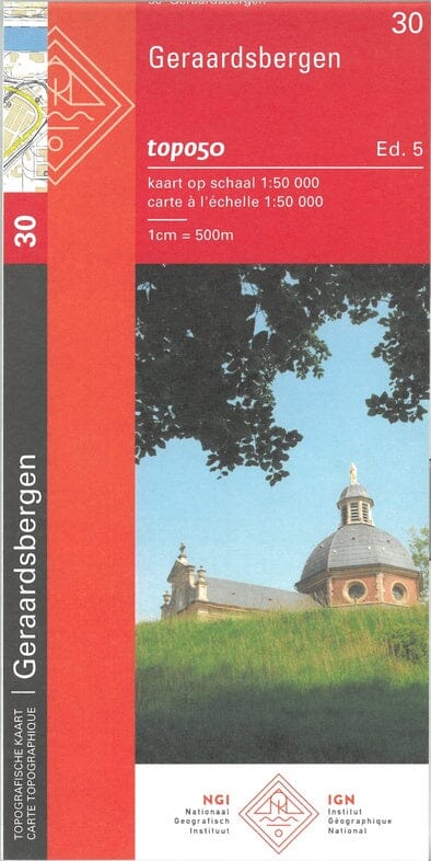 Carte topographique n° 30 - Geraardsbergen (Belgique) | NGI - 1/50 000 carte de randonnée IGN Belgique