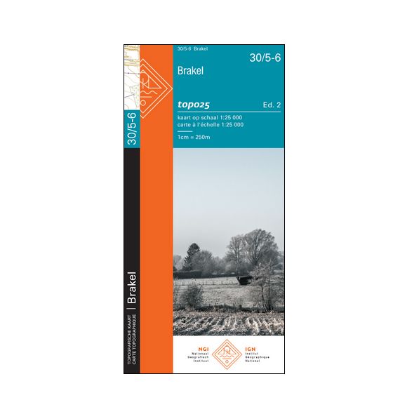Carte topographique n° 30/5-6 - Brakel (Belgique) | NGI topo 25 carte de randonnée IGN Belgique 