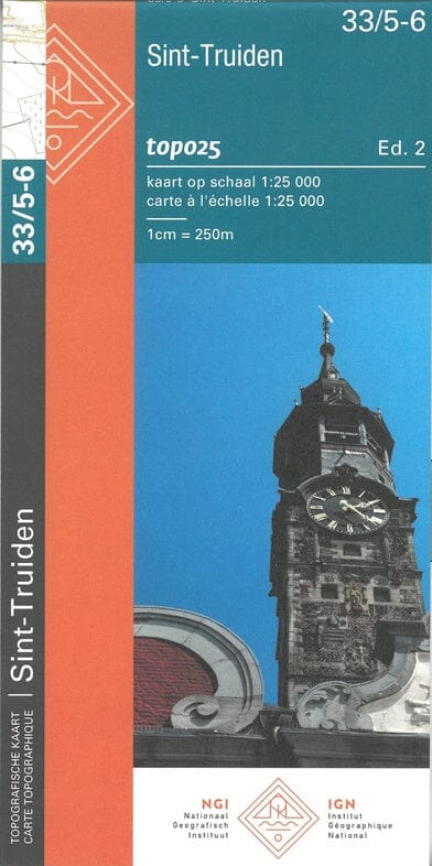 Carte topographique n° 33/5-6 - Saint-Trond (Belgique) | NGI topo 25 carte de randonnée IGN Belgique