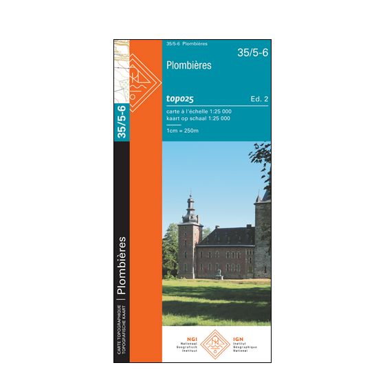 Carte topographique n° 35/5-6 - Plombières (Belgique) | NGI topo 25 carte de randonnée IGN Belgique 