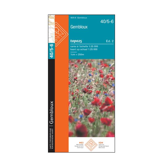 Carte topographique n° 40/5-6 - Gembloux (Belgique) | NGI topo 25 carte de randonnée IGN Belgique