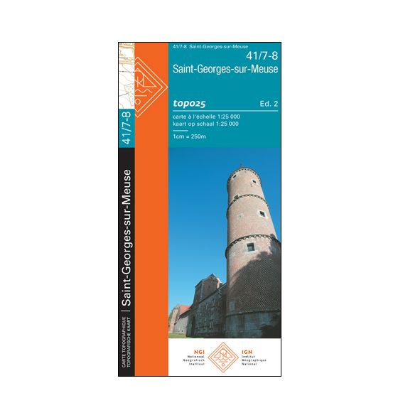 Carte topographique n° 41/7-8 - Saint-Georges-sur-Meuse (Belgique) | NGI topo 25 carte de randonnée IGN Belgique 
