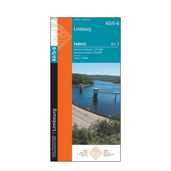 Carte topographique n° 43/5-6 - Limbourg (Belgique) | NGI topo 25 carte de randonnée IGN Belgique 