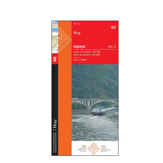 Carte topographique n° 48 - Huy (Belgique) | NGI - 1/50 000 carte de randonnée IGN Belgique 