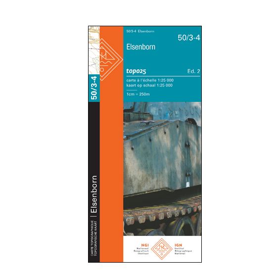 Carte topographique n° 50/3-4 - Elsenborn (Belgique) | NGI topo 25 carte de randonnée IGN Belgique 