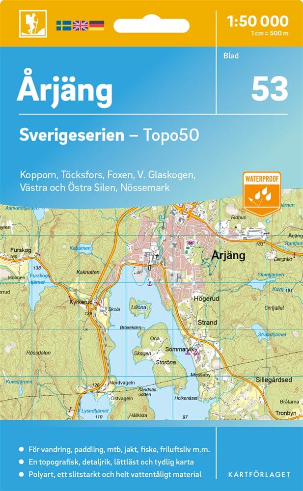 Carte topographique n° 53 - Årjäng (Suède) | Norstedts - Sverigeserien carte de randonnée Norstedts