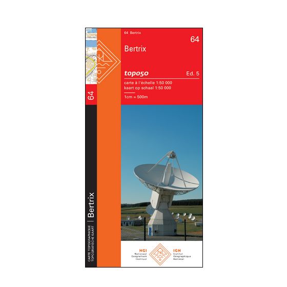 Carte topographique n° 64 - Bertrix (Belgique) | IGN belge - 1/50 000 carte de randonnée IGN Belgique 
