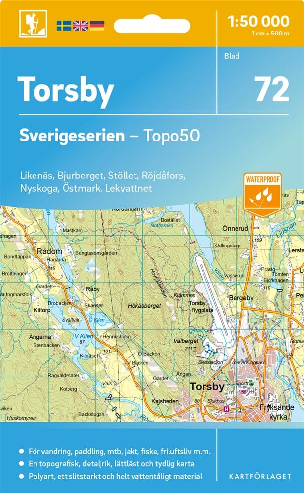 Carte topographique n° 72 - Torsby (Suède) | Norstedts - Sverigeserien carte de randonnée Norstedts