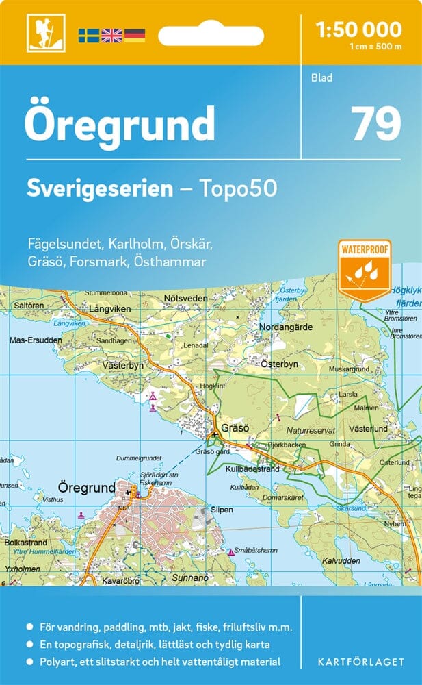 Carte topographique n° 79 - Öregrund (Suède) | Norstedts - Sverigeserien carte de randonnée Norstedts