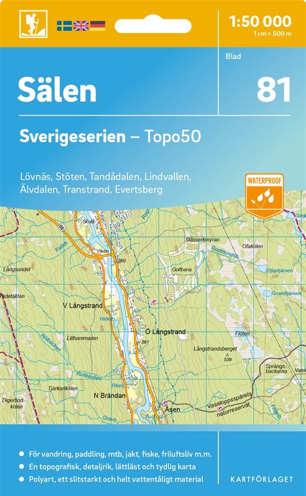 Carte topographique n° 81 - Sälen (Suède) | Norstedts - Sverigeserien carte de randonnée Norstedts