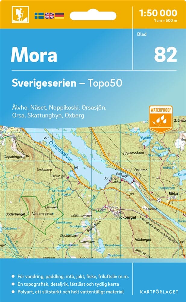 Carte topographique n° 82 - Mora (Suède) | Norstedts - Sverigeserien carte de randonnée Norstedts