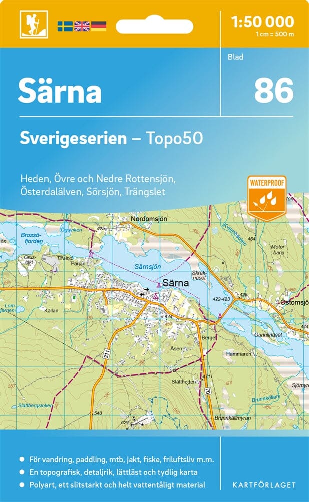 Carte topographique n° 86 - Särna (Suède) | Norstedts - Sverigeserien carte de randonnée Norstedts