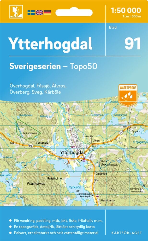 Carte topographique n° 91 - Ytterhogdal (Suède) | Norstedts - Sverigeserien carte de randonnée Norstedts