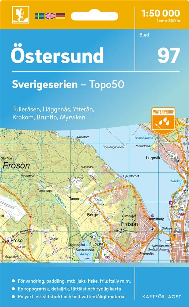 Carte topographique n° 97 - Östersund (Suède) | Norstedts - Sverigeserien carte de randonnée Norstedts