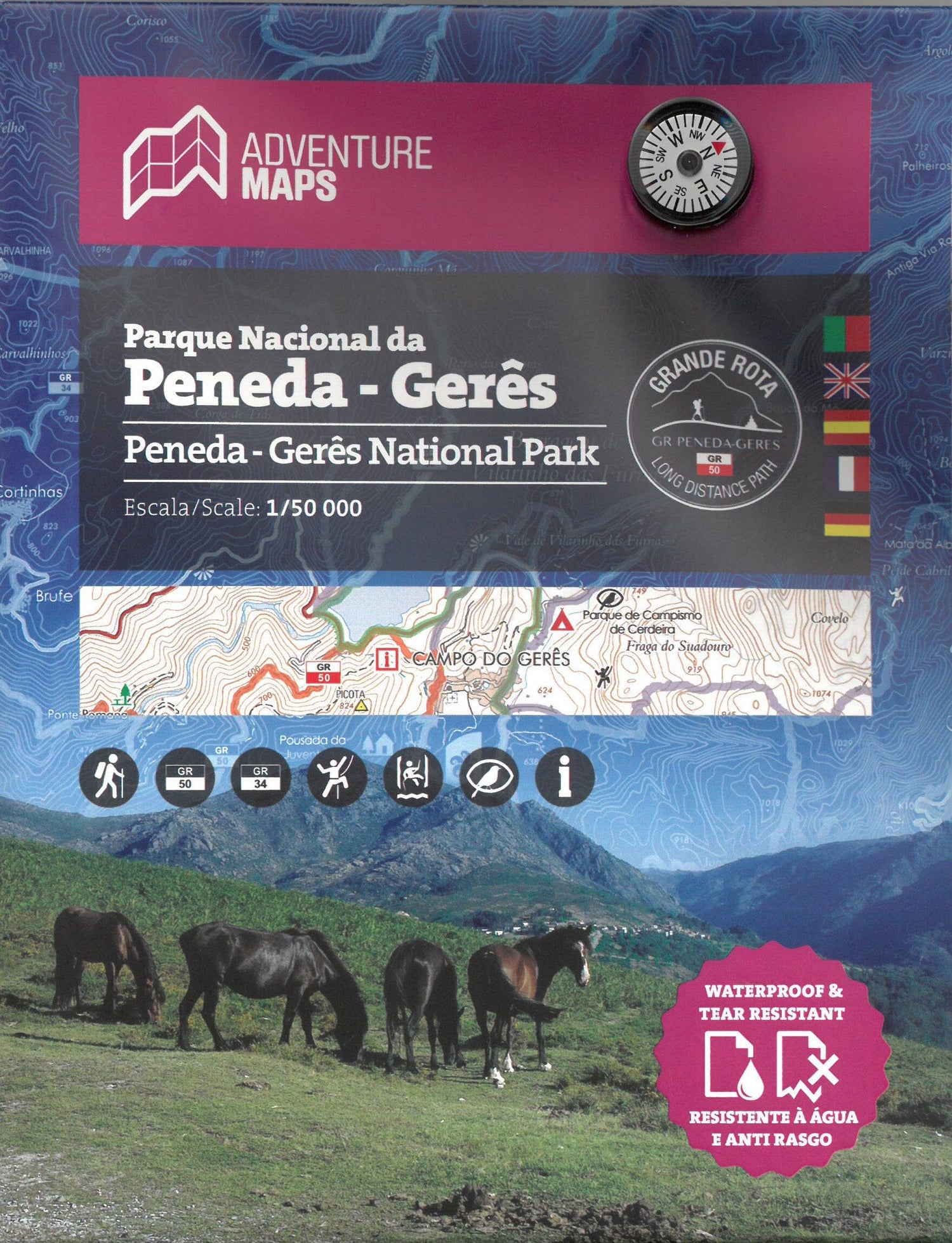 Carte topographique - Parque Nacional da Peneda - Gerês (Portugal) | Adventure Maps carte de randonnée Adventure Maps Default Title
