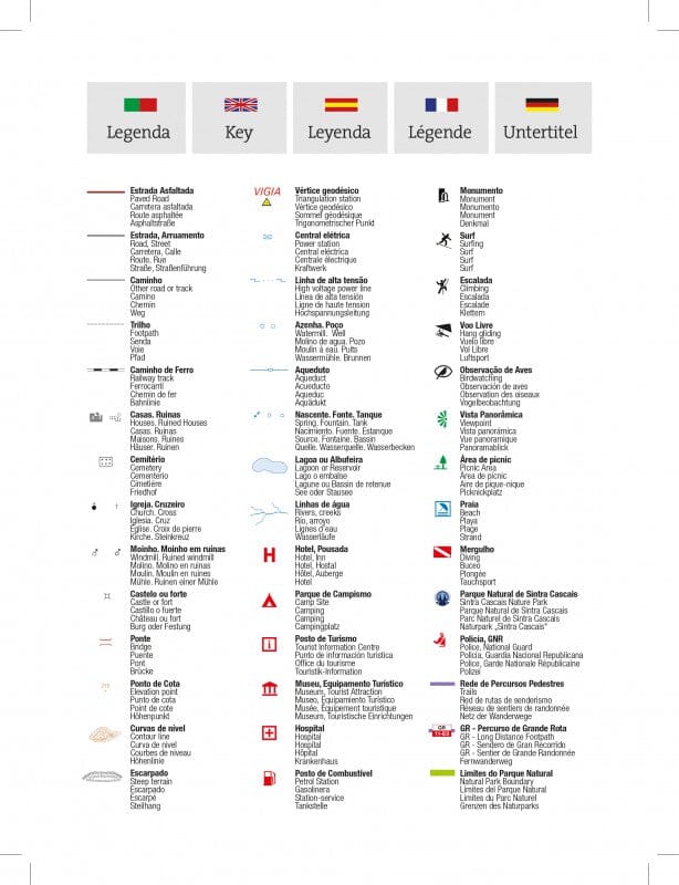 Carte topographique - Parque Natural de Sintra Cascais (Portugal) | Adventure Maps carte de randonnée Adventure Maps