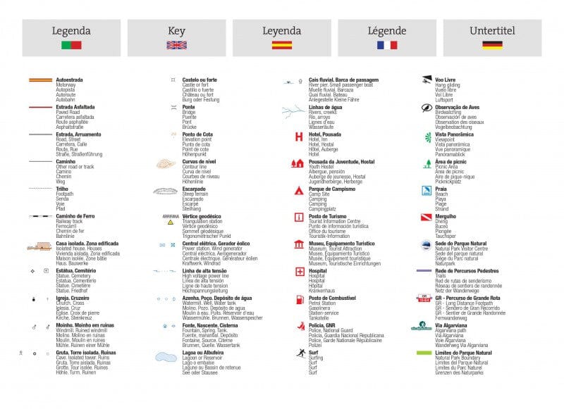 Carte topographique - Parque Natural do Sudoeste Alentejano e Costa Vicentina (Portugal) | Adventure Maps carte de randonnée Adventure Maps