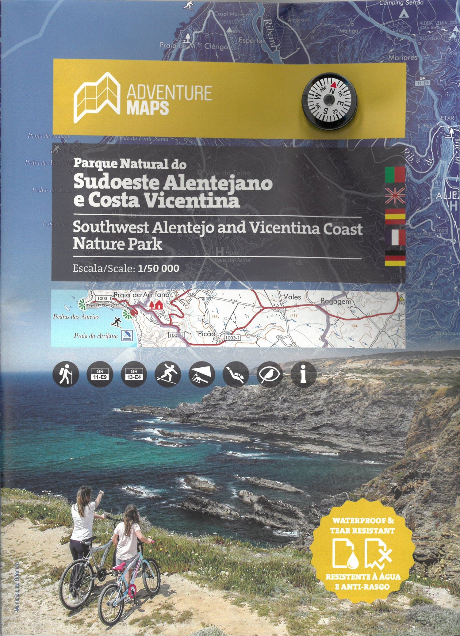Carte topographique - Parque Natural do Sudoeste Alentejano e Costa Vicentina (Portugal) | Adventure Maps carte de randonnée Adventure Maps Default Title