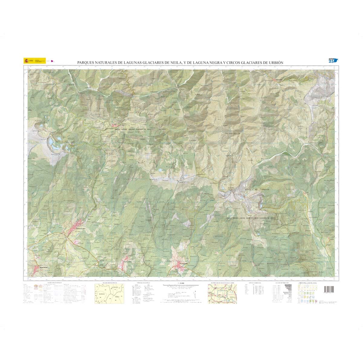 Carte topographique - Parques Naturales de Neila, Laguna Negra y Urbión | CNIG carte de randonnée CNIG