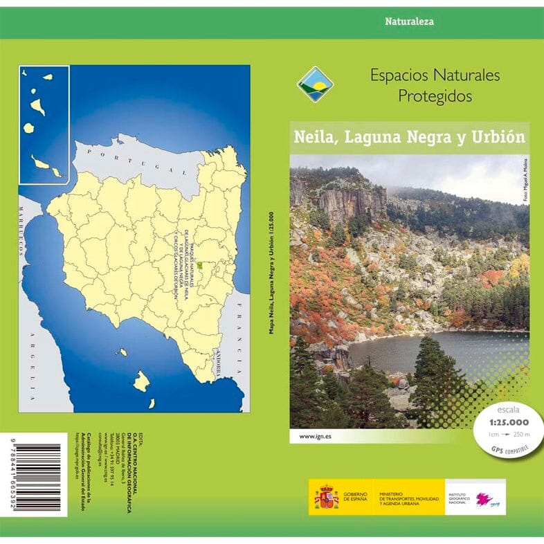 Carte topographique - Parques Naturales de Neila, Laguna Negra y Urbión | CNIG carte de randonnée CNIG
