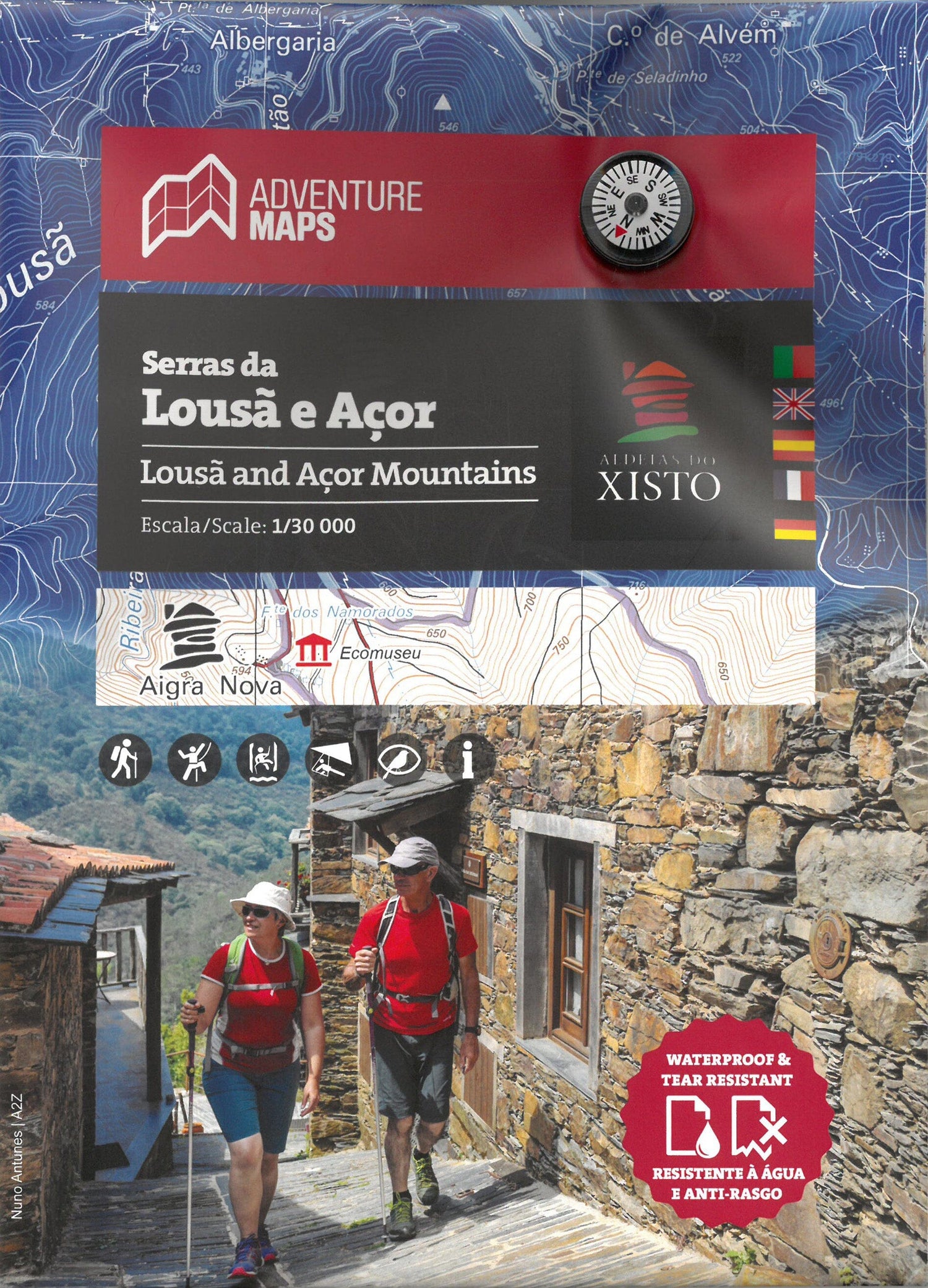 Carte topographique - Serras da Lousa e Açor (Portugal) | Adventure Maps carte de randonnée Adventure Maps Default Title