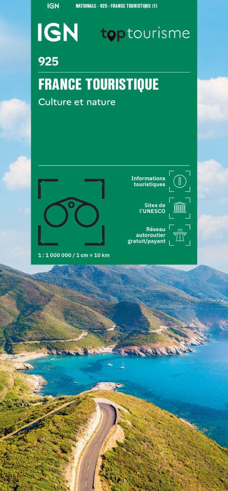 Carte touristique (culture et nature) - France | IGN carte routière IGN