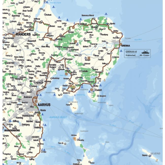 Carte touristique - Danemark & Route Marguerite | Scanmaps carte routière Scanmaps