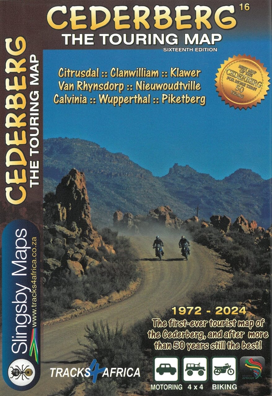 Carte touristique imperméable - Cederberg (Afrique du Sud) | Tracks4Africa carte routière Tracks4Africa