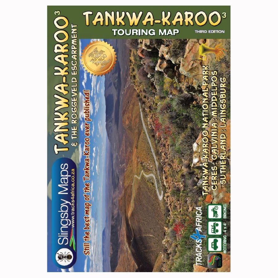 Carte touristique imperméable - Tankwa-Karoo & Roggeveld Escarpment (Afrique du Sud) | Tracks4Africa carte routière Tracks4Africa