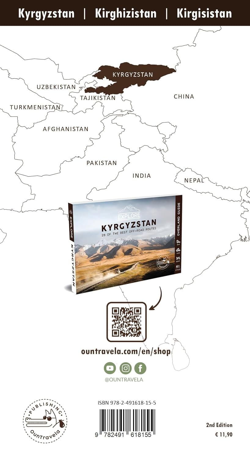 Carte touristique - Kirghizistan | OunTravela carte routière OunTravela