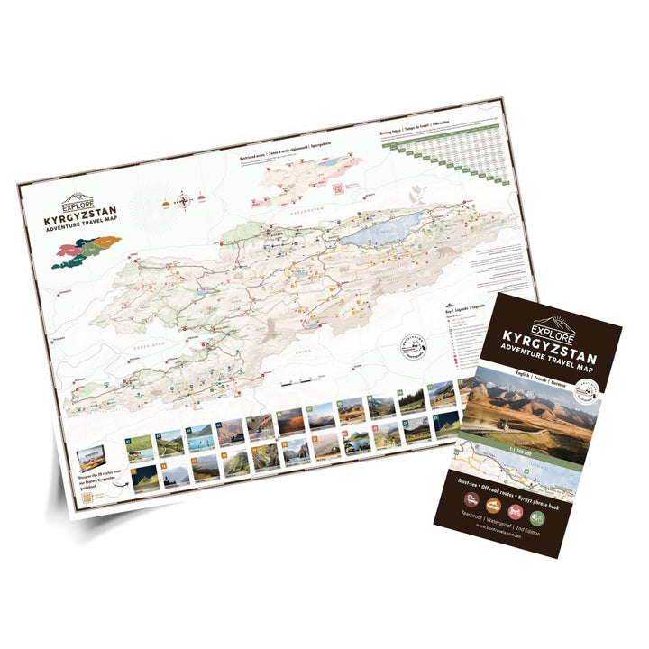 Carte touristique - Kirghizistan | OunTravela carte routière OunTravela