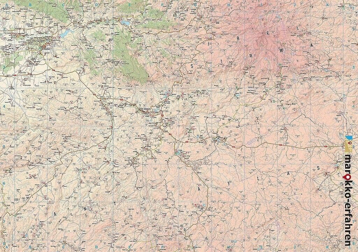 Carte touristique L12 - Taliouine, Aoulouz, Askoun, Agadir Melloul, Jbel Sirwa (Maroc) | Huber carte routière Huber